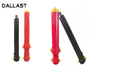 Welded Dump Truck Hydraulic Cylinder , Agricultural Dump Trailer Hydraulic Cylinder